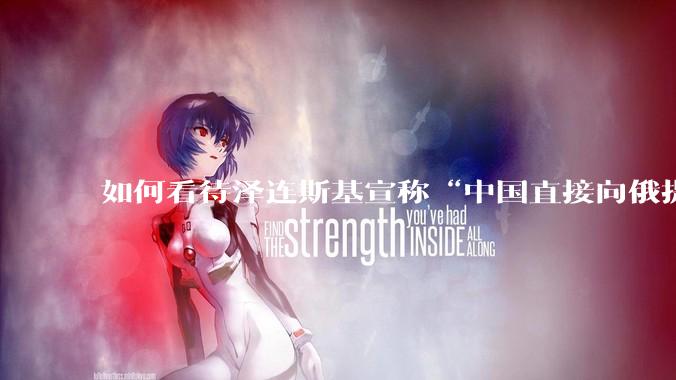 如何看待泽连斯基宣称“中国直接向俄提供***援”?