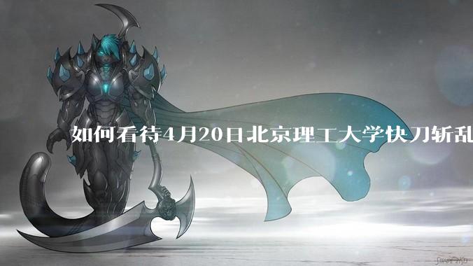 如何看待4月20日北京理工大学快刀斩乱麻处理“宫琳***”的做法？